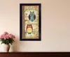 Homezia Two Wise Owls Black Framed Print Wall Art