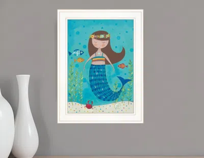 Homezia Under The Sea 3 White Framed Print Wall Art In Multi