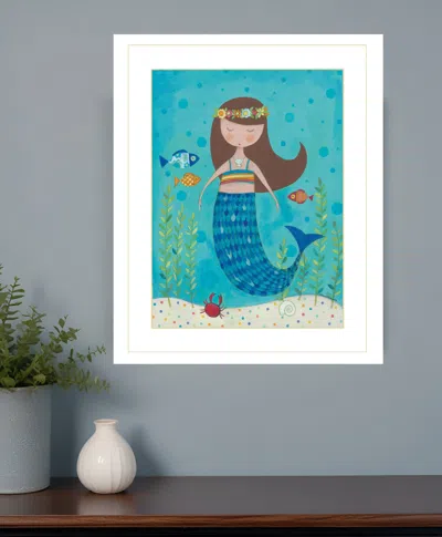 Homezia Under The Sea 6 White Framed Print Wall Art In Multi