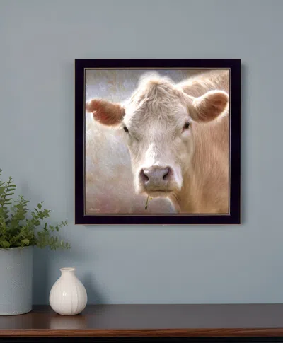 Homezia Up Close On The Farm Black Framed Print Wall Art In Neutral