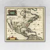 Homezia Vintage 1652 Map Of Early North America Unframed Print Wall Art