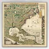Homezia Vintage 1771 Map Of North America Unframed Print Wall Art