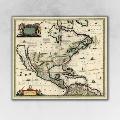 Homezia Vintage 1846 Map Of Mexico Unframed Print Wall Art