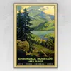 Homezia Vintage 1920s Adirondack Mountains Unframed Print Wall Art