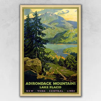 Homezia Vintage 1920s Adirondack Mountains Unframed Print Wall Art