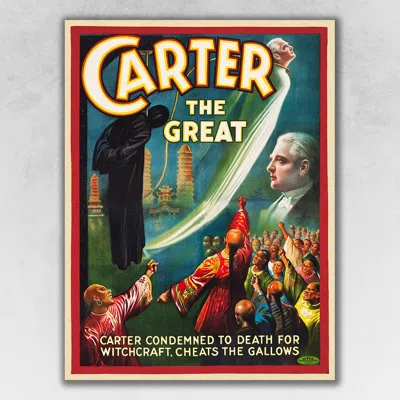Homezia Vintage 1926 Carter Witchcraft Magic Unframed Print Wall Art In Multi