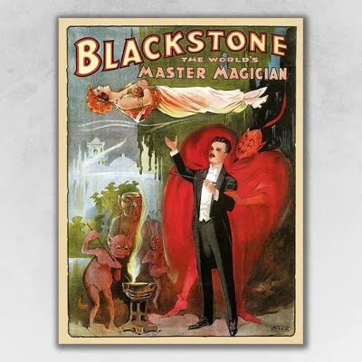 Homezia Vintage 1934 Blackstone Magic Unframed Print Wall Art