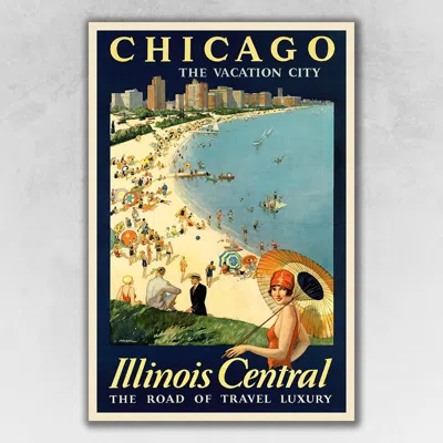 Homezia Vintage 1934 California Travel Unframed Print Wall Art In Multi