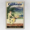 Homezia Vintage 1934 California Travel Unframed Print Wall Art