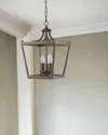 Homezia Vintage Brown Metal Tapered Hanging Light