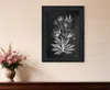 Homezia Vintage Chalkboard Flowers Black Framed Print Wall Art