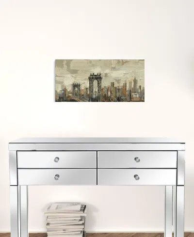 Homezia Vintage Inspired Nyc City Skyline Unframed Print Wall Art