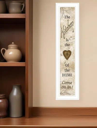 Homezia Vintage Kitchen 3 White Framed Print Kitchen Wall Art