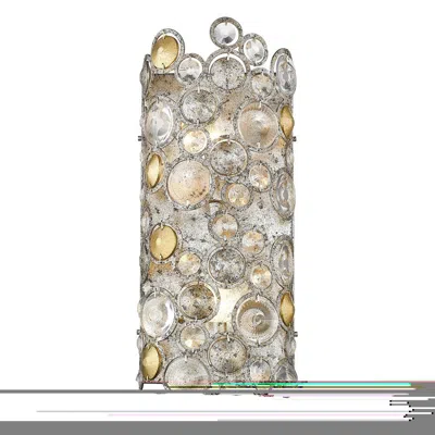 Homezia Vitozzi 2-light Antique Silver Leaf Sconce In Gray