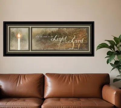Homezia Walk In The Light 1 Black Framed Print Wall Art