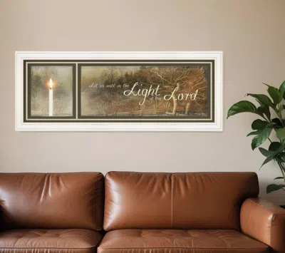 Homezia Walk In The Light 2 White Framed Print Wall Art