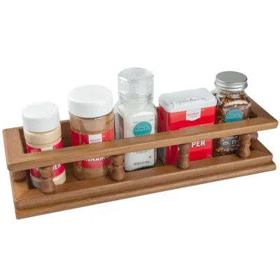 Homezia Wall Mounted 14.00 " Wood Spice Rack In Multi