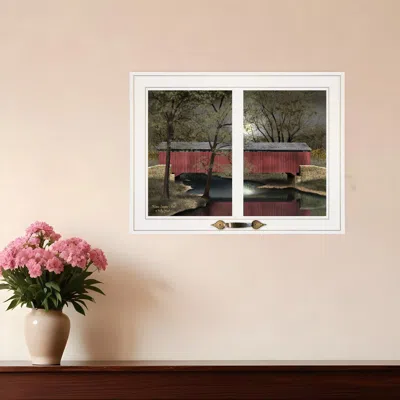 Homezia Warm Summers Eve 4 White Framed Print Wall Art In Multi