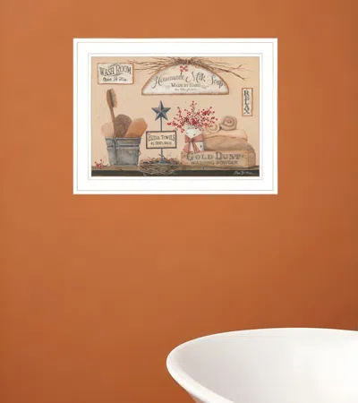 Homezia Wash Room 2 White Framed Print Bathroom Wall Art