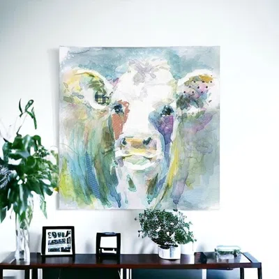 Homezia Watercolor Cow Unframed Print Wall Art