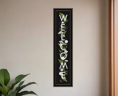 Homezia Welcome Sign I 3 Black Framed Print Wall Art