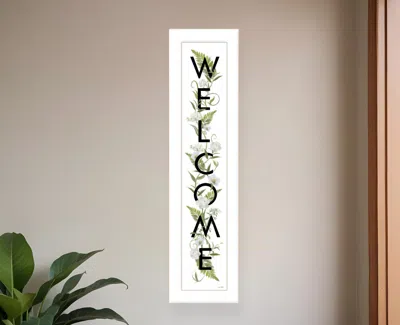 Homezia Welcome Sign Ii 1 White Framed Print Wall Art