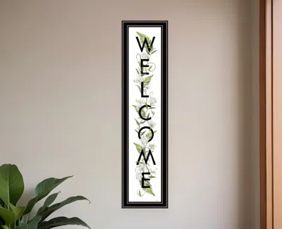 Homezia Welcome Sign Ii 3 Black Framed Print Wall Art