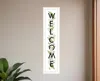 Homezia Welcome Sign Ii 4 White Framed Print Wall Art