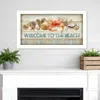 Homezia Welcome To The Beach White Framed Print Wall Art