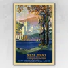Homezia West Point New York Vintage Travel Unframed Print Wall Art