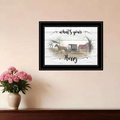 Homezia Whats Your Hurry 2 Black Framed Print Wall Art