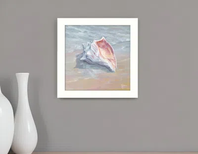 Homezia Whelk White Framed Print Wall Art In Multi