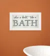 Homezia When In Doubt Take A Bath 2 White Framed Print Bathroom Wall Art