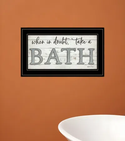 Homezia When In Doubt Take A Bath 3 Black Framed Print Bathroom Wall Art