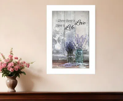 Homezia Where There Is Love 1 White Framed Print Wall Art