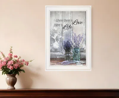 Homezia Where There Is Love 2 White Framed Print Wall Art