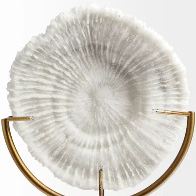 Homezia White And Gold Coastal Sculpture