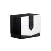 Homezia White And Grey Nightstand With 2 Drawer