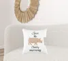 Homezia White Beige Chubby Unicorn Throw Pillow