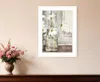 Homezia White Blossoms 1 White Framed Print Wall Art