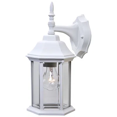 Homezia White Clear Glass Swing Arm Wall Light