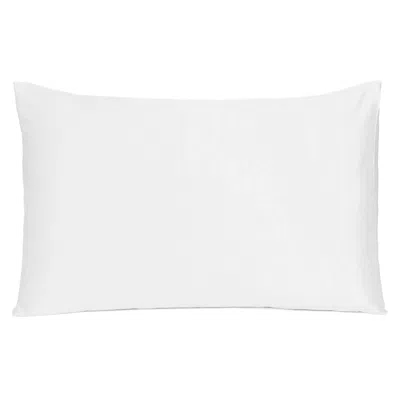 Homezia White Dreamy Set Of 2 Silky Satin Standard Pillowcases