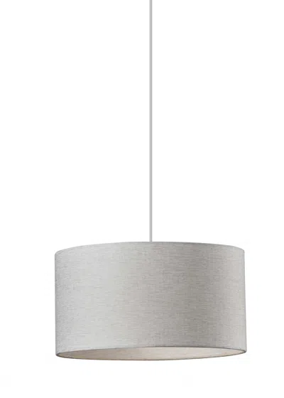 Homezia White Fabric Sleek Drum Pendant Lamp