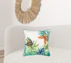 Homezia White Green Butterfly Bliss Decorative Throw Pillow