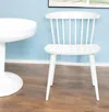 Homezia White Heavy Duty Plastic Slat Back Dining Side Chair