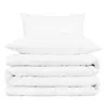 Homezia White King Cotton Blend 1000 Thread Count Washable Duvet Cover Set