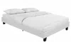 Homezia White Platform King Bed