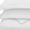 Homezia White Queen Cotton Blend 300 Thread Count Washable Duvet Cover Set