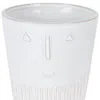 Homezia White Set Of Two Porcelain 4.4329 Ounce Round Pot Planter
