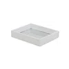 Homezia White Shagreen Mirrored Tray In Multi